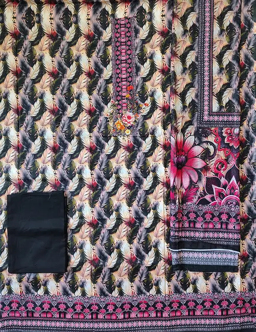 Palok Print Cotton Three-Piece